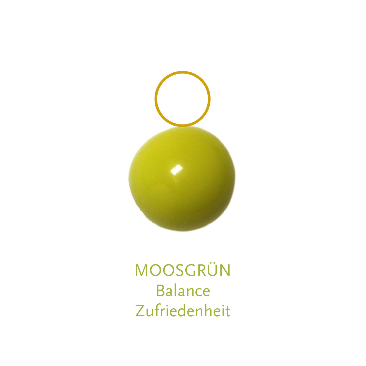 Glaskugel moosgrün 6mm BaBa jewellery