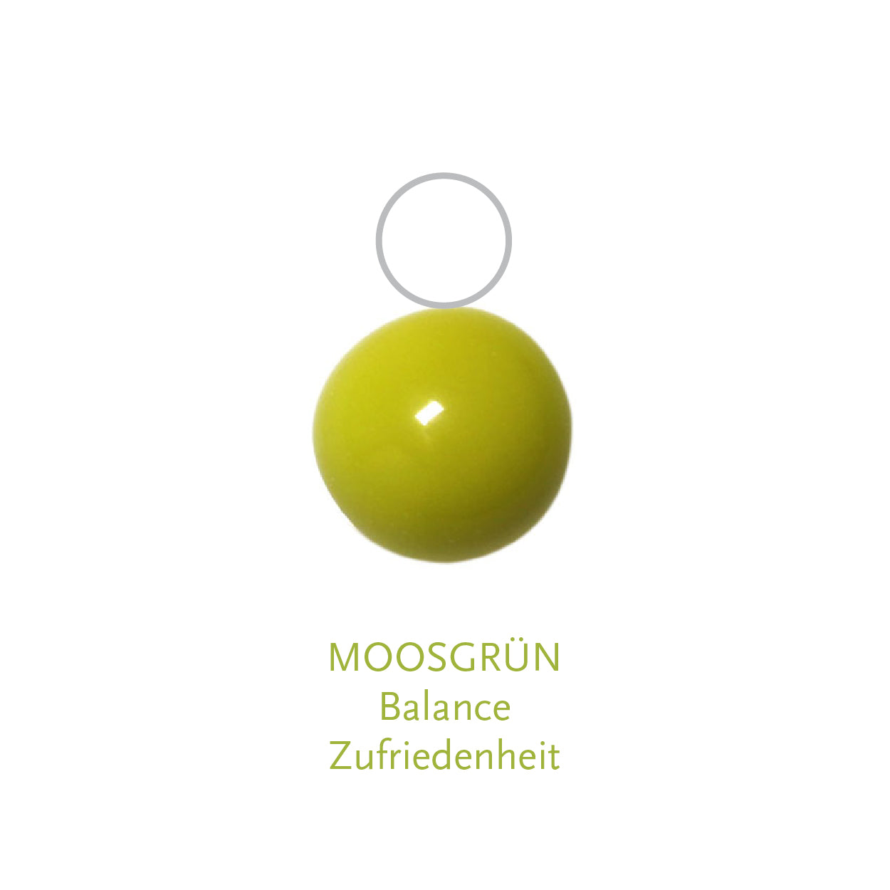 Glaskugel moosgrün 6mm BaBa jewellery