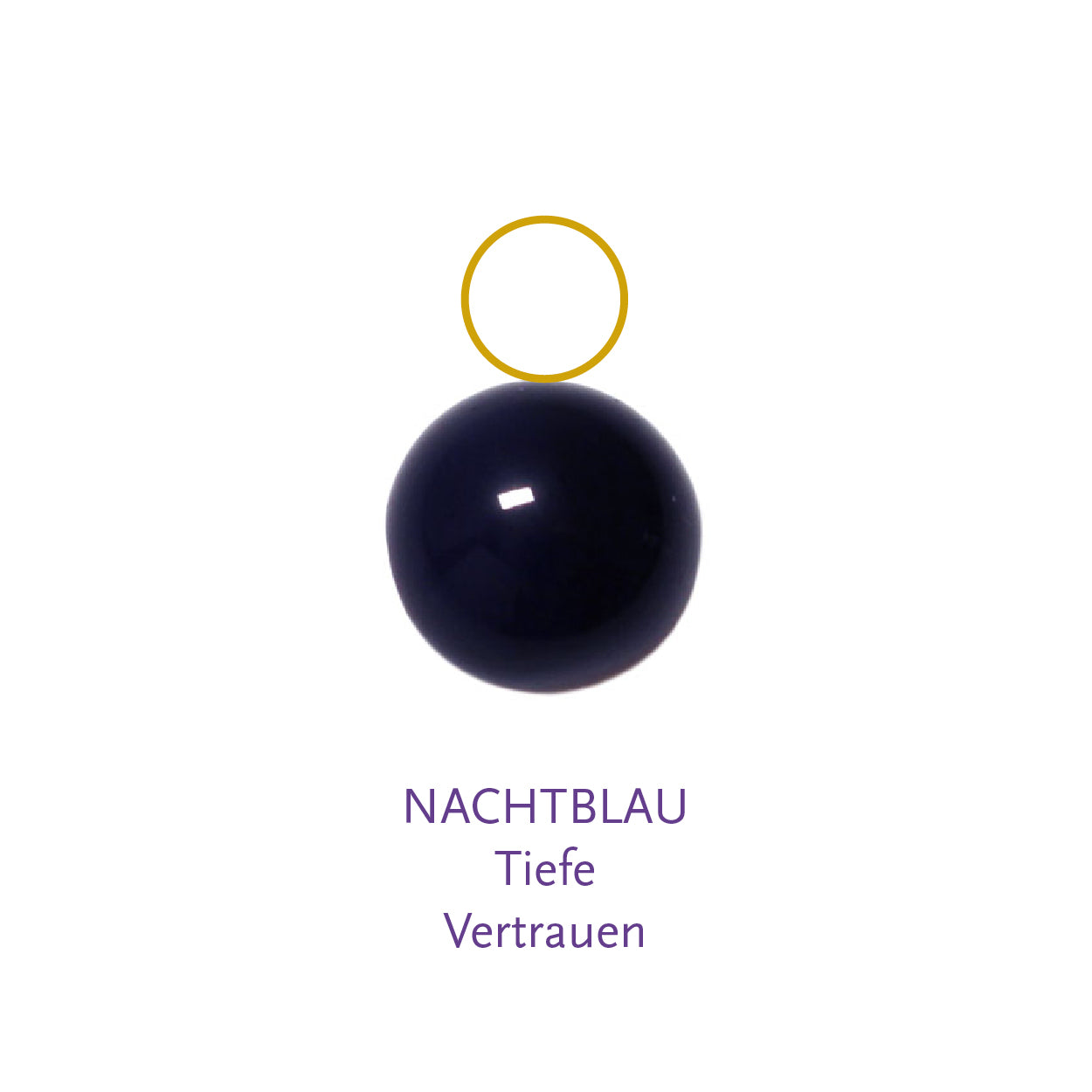 Glaskugel nachtblau 6mm BaBa jewellery