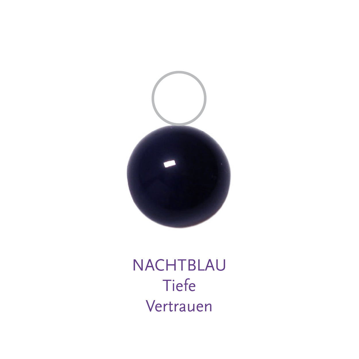 Glaskugel nachtblau 6mm BaBa jewellery