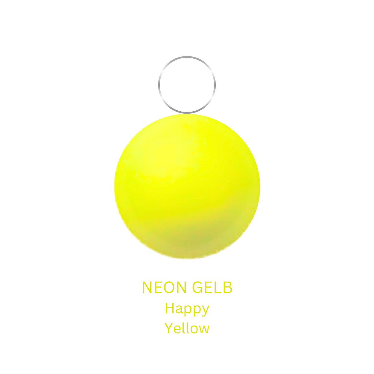 Anhänger mit Neonkugel in verschiedenen Farben 10mm
