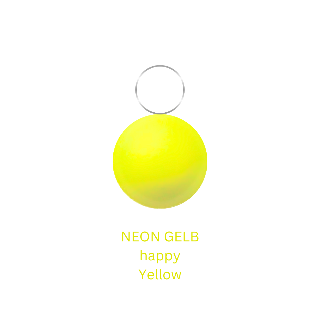 Anhänger mit Neonkugel in verschiedenen Farben 6mm