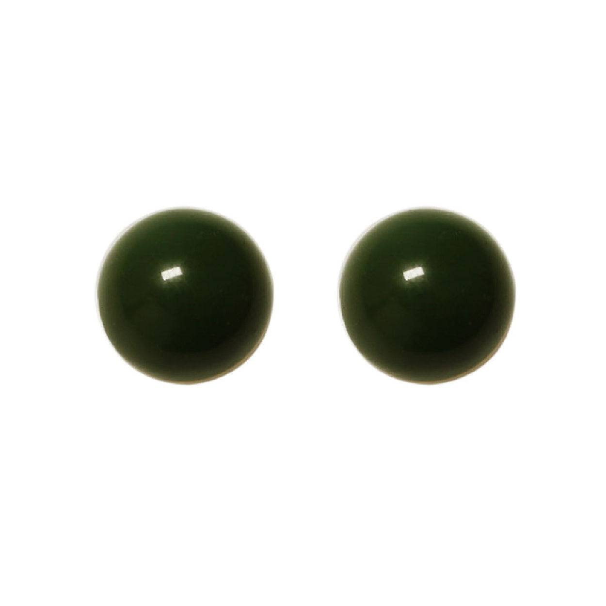 Ohrstecker 6mm olivegrün BaBa jewellery for happiness