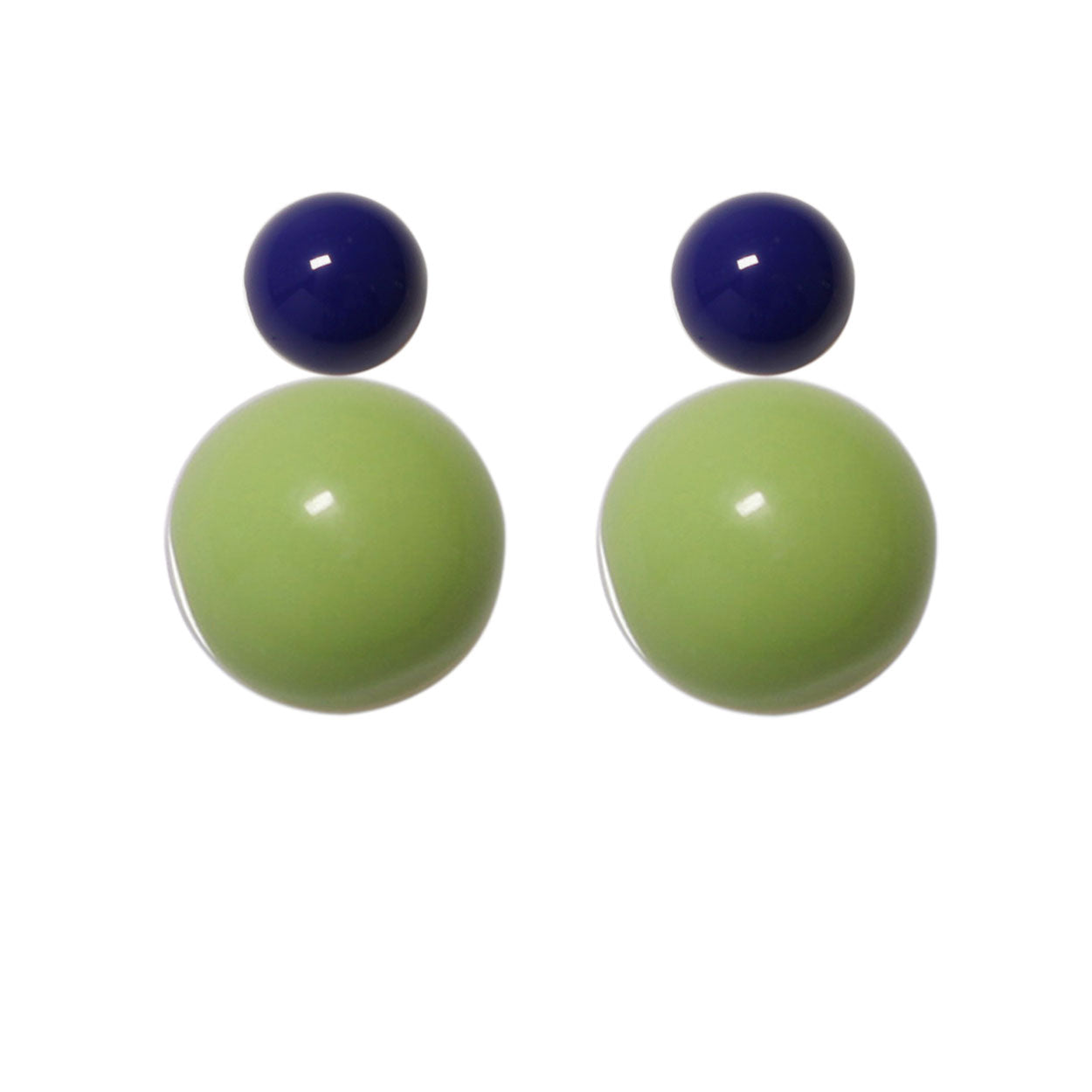 Ohrstecker-dunkelblau-hellgrün BaBa jewellery for happiness