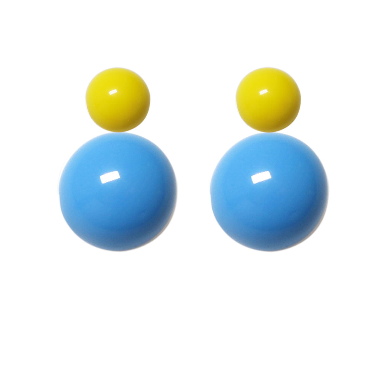 Ohrstecker-gelb-blau BaBa jewellery for happiness