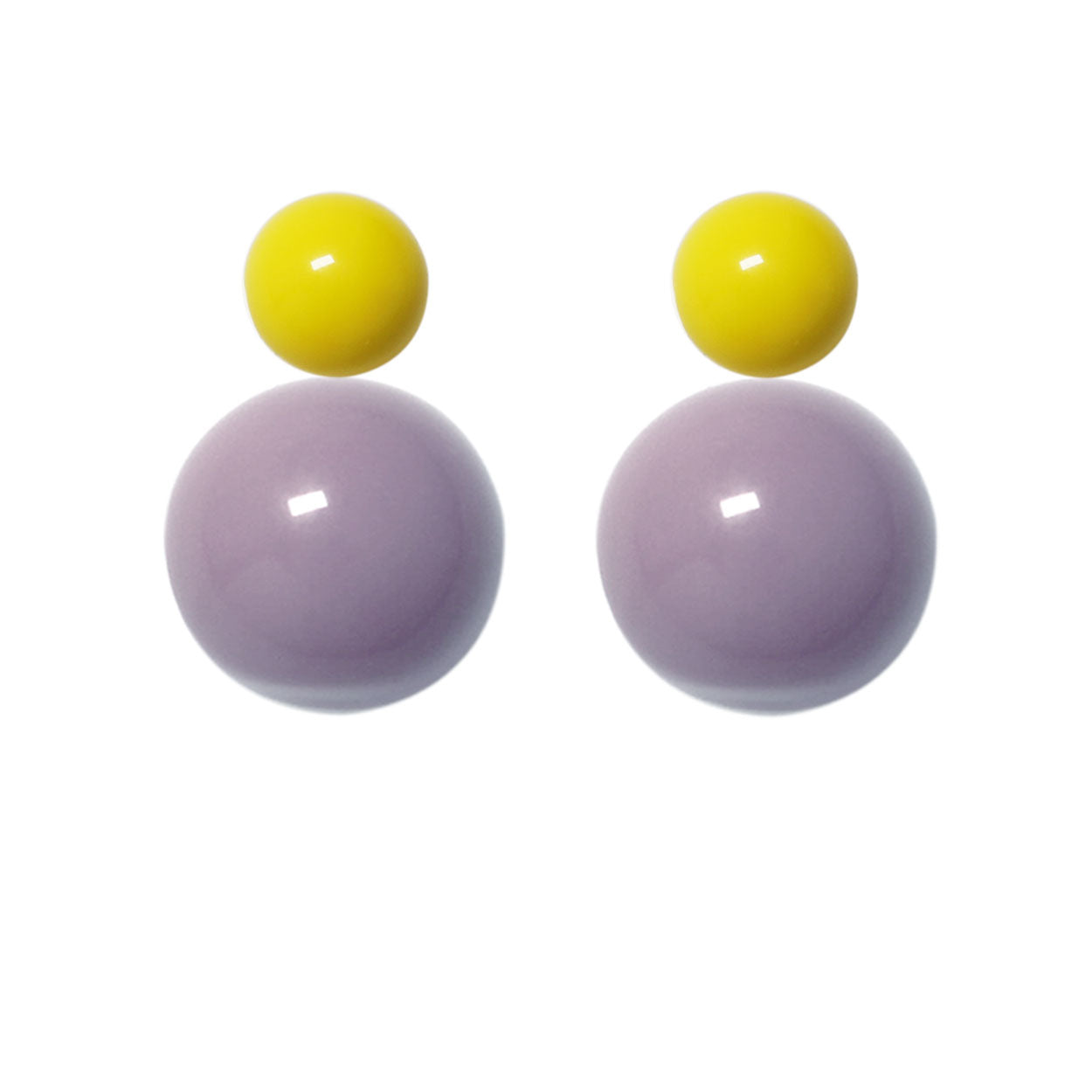 Ohrstecker-gelb-violett BaBa jewellery for happiness