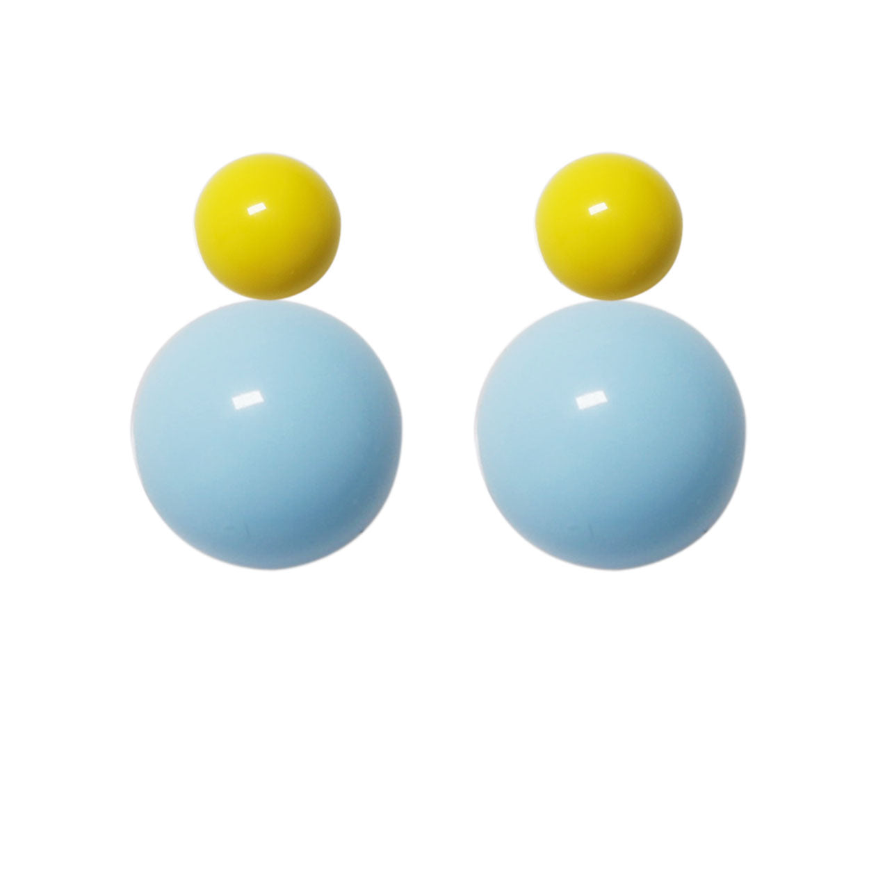 Ohrstecker-gelb-hellblau BaBa jewellery for happiness