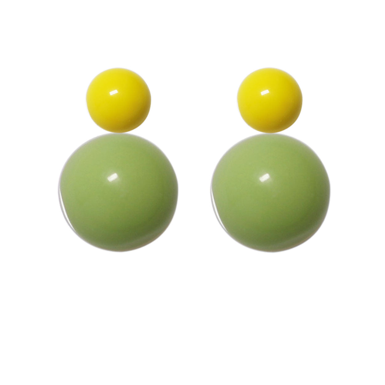 Ohrstecker-gelb-hellgrün BaBa jewellery for happiness