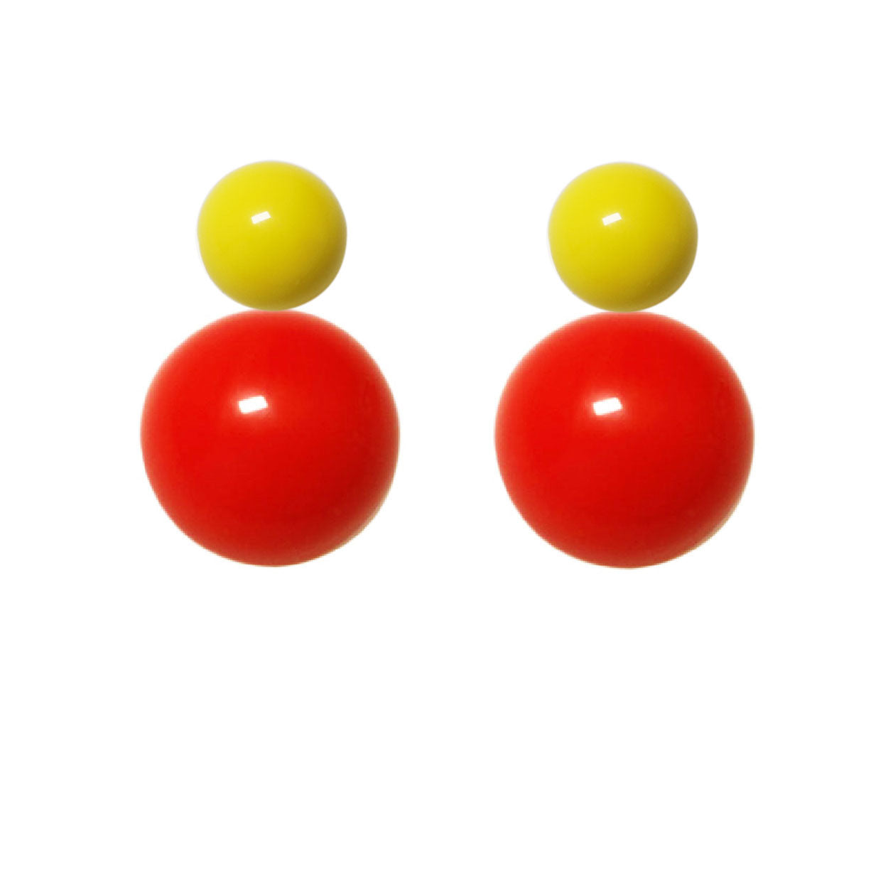 Ohrstecker-gelb-hellrot BaBa jewellery for happiness