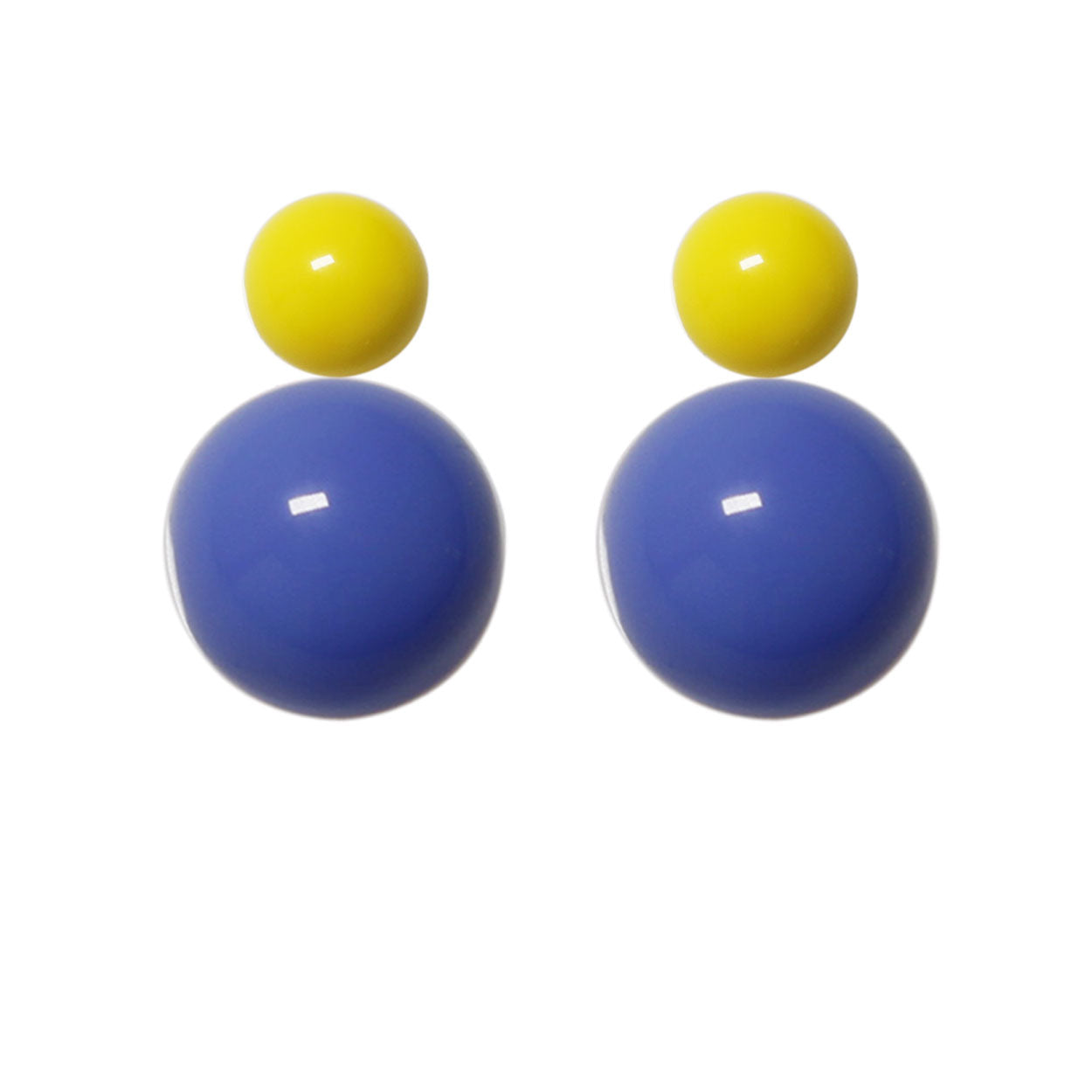 Ohrstecker-gelb-kornblumenblau BaBa jewellery for happiness