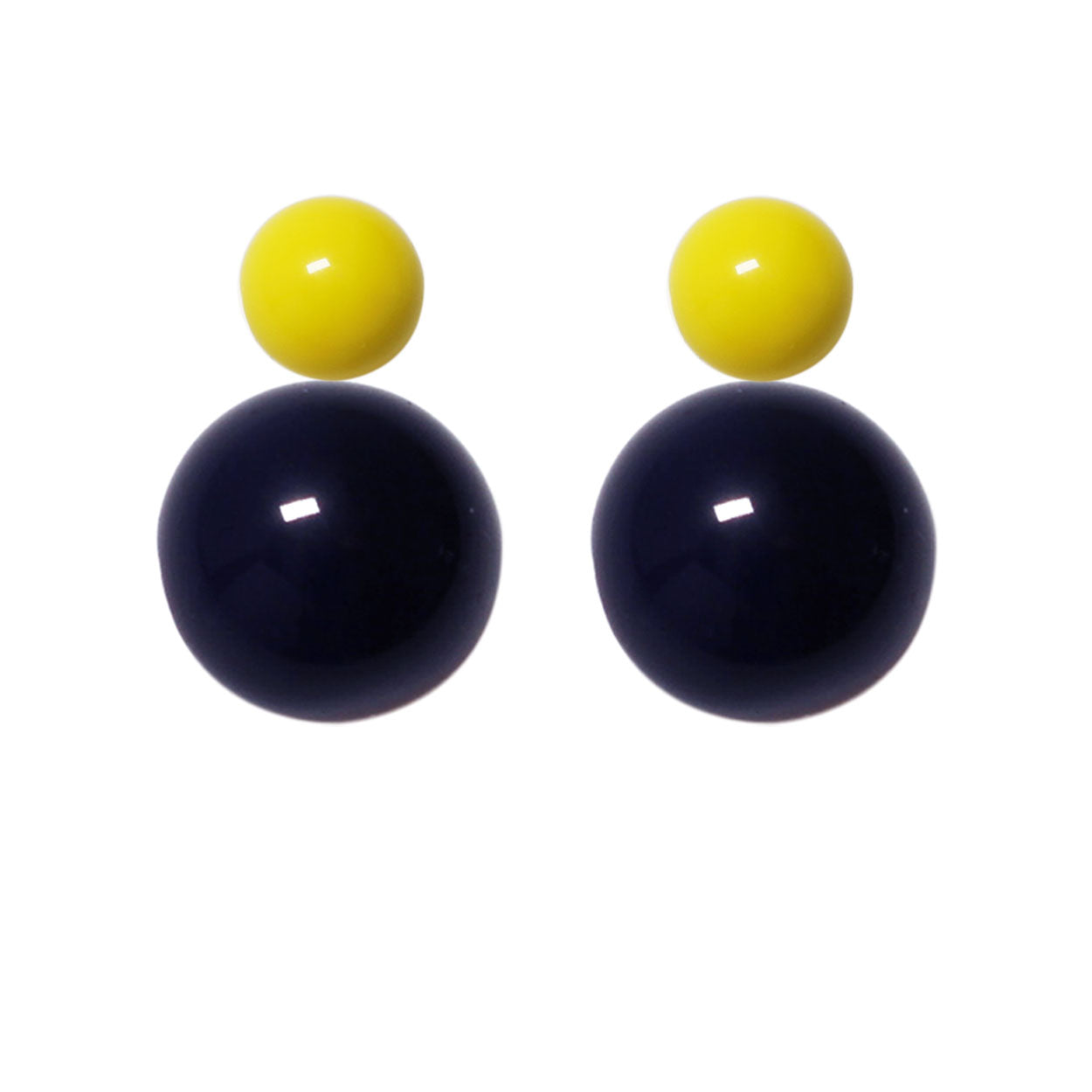Ohrstecker-gelb-dunkelblau BaBa jewellery for happiness