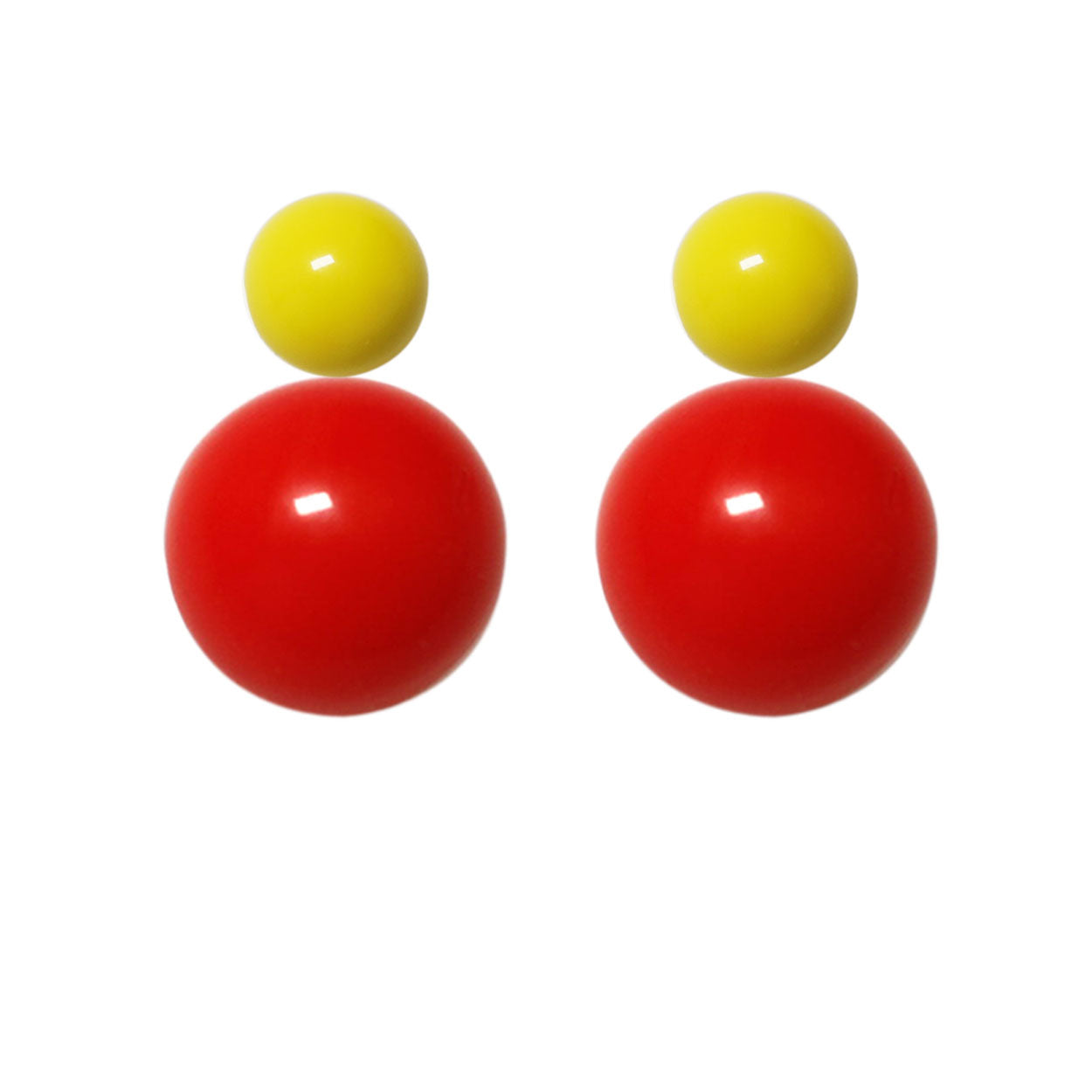 Ohrstecker-gelb-rot BaBa jewellery for happiness