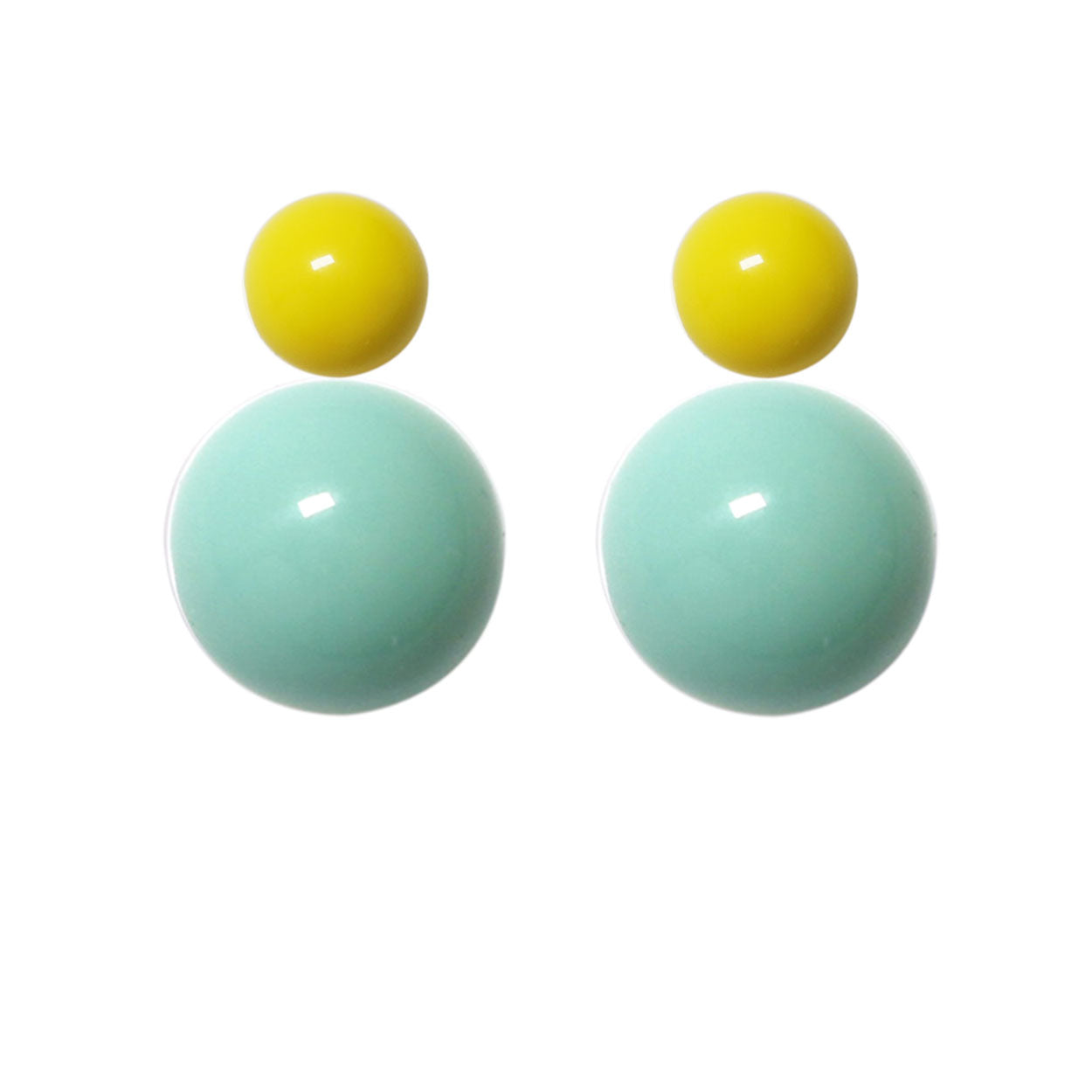 Ohrstecker-gelb-türkisgrün BaBa jewellery for happiness