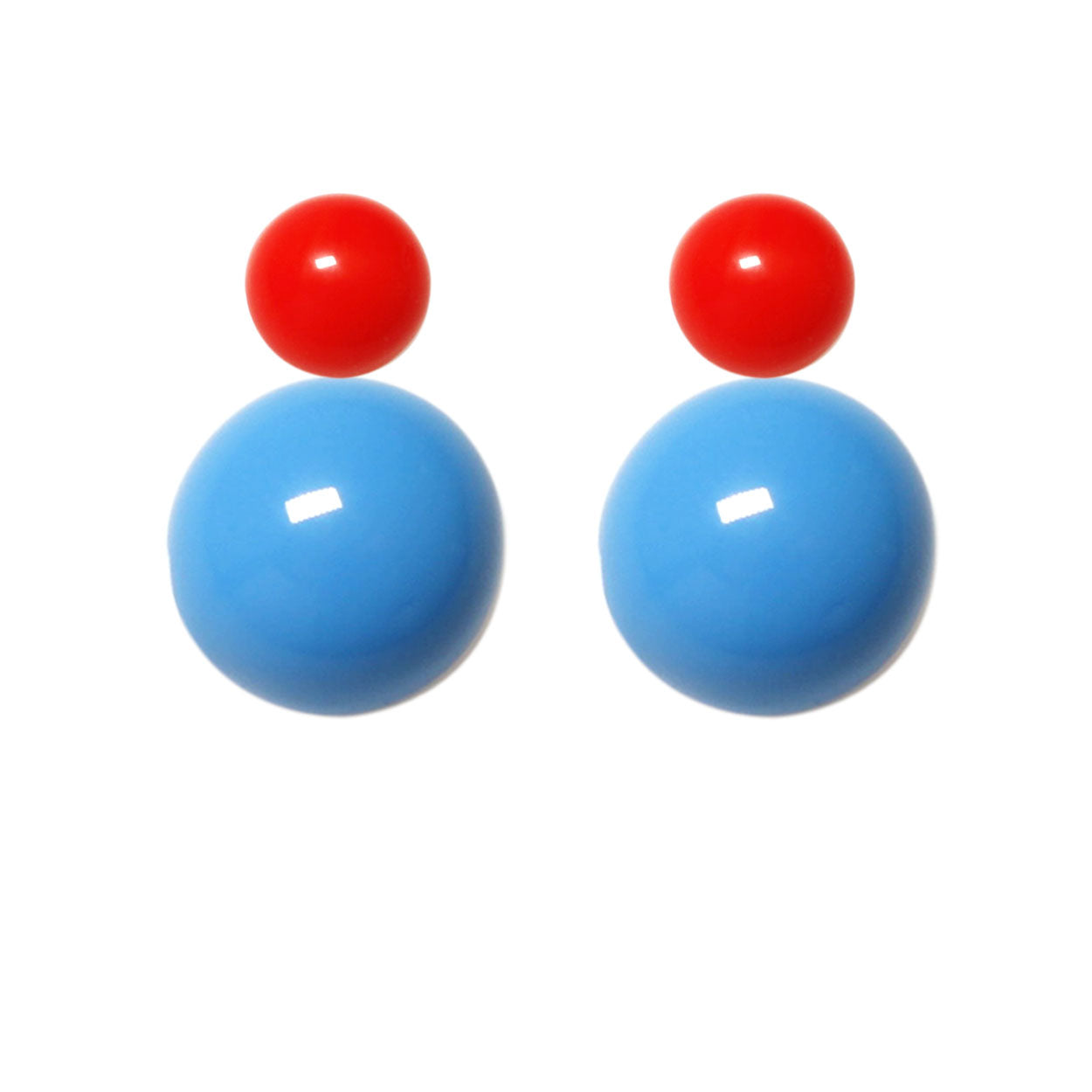 Ohrstecker-hellrot-blau BaBa jewellery