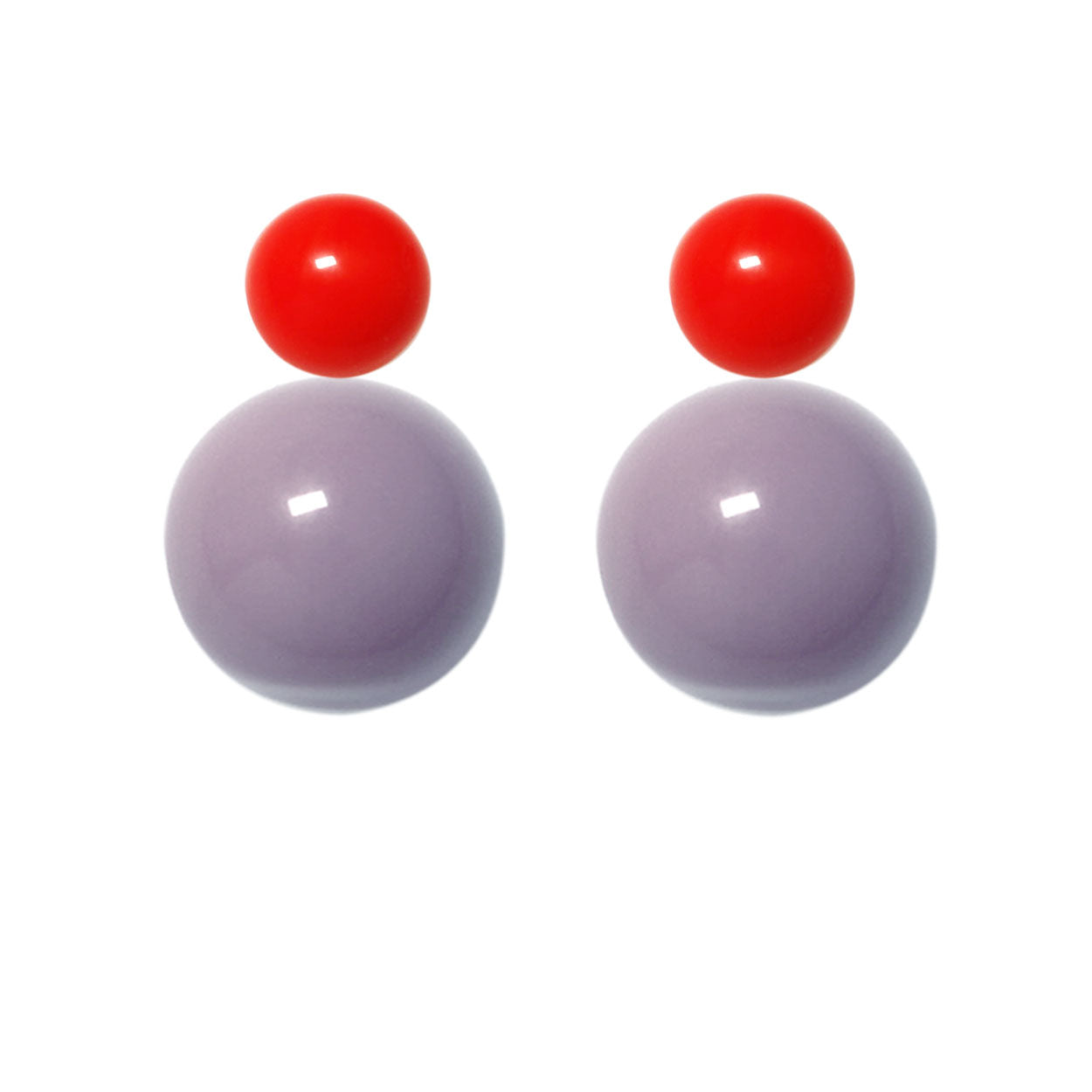 Ohrstecker-hellrot-flieder BaBa jewellery for happiness
