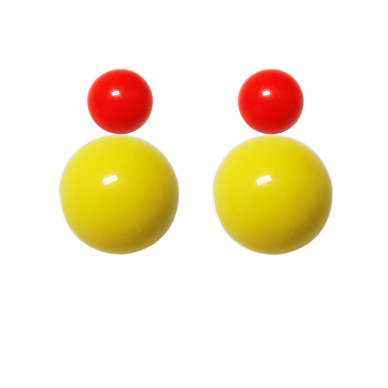 Ohrstecker-hellrot-gelb BaBa jewellery