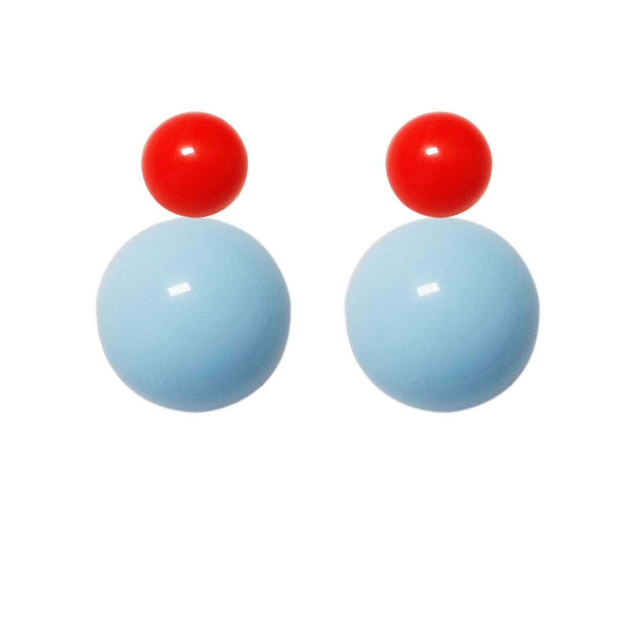 Ohrstecker-hellrot-hellblau BaBa jewellery