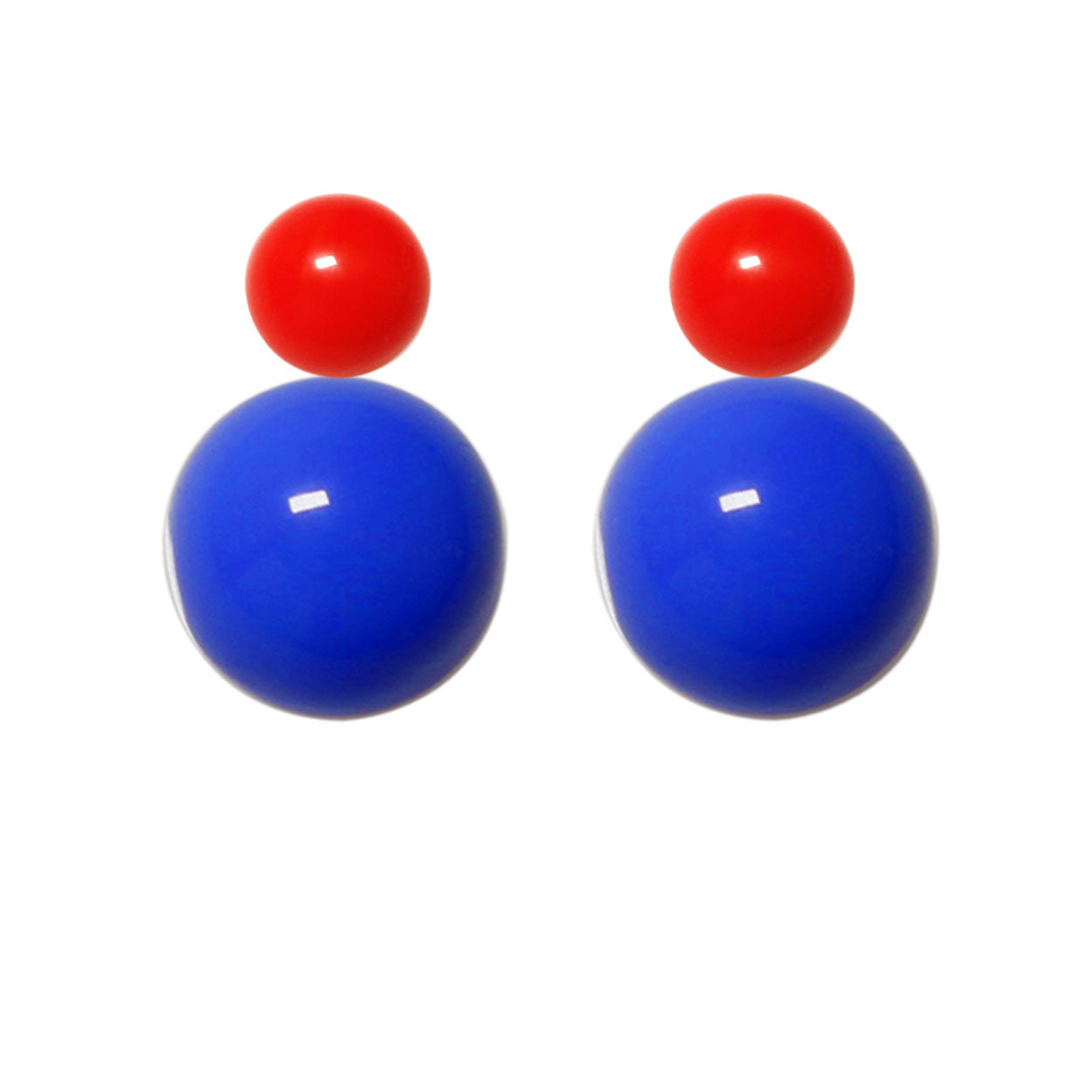 Ohrstecker-hellrot-königsblau BaBa jewellery