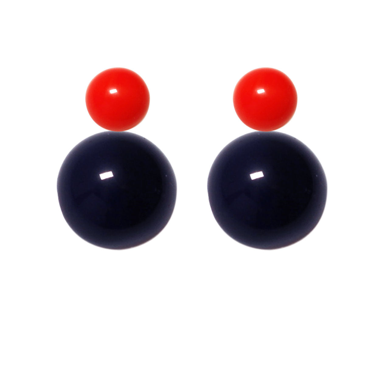 Ohrstecker-hellrot-nachtblau BaBa jewellery