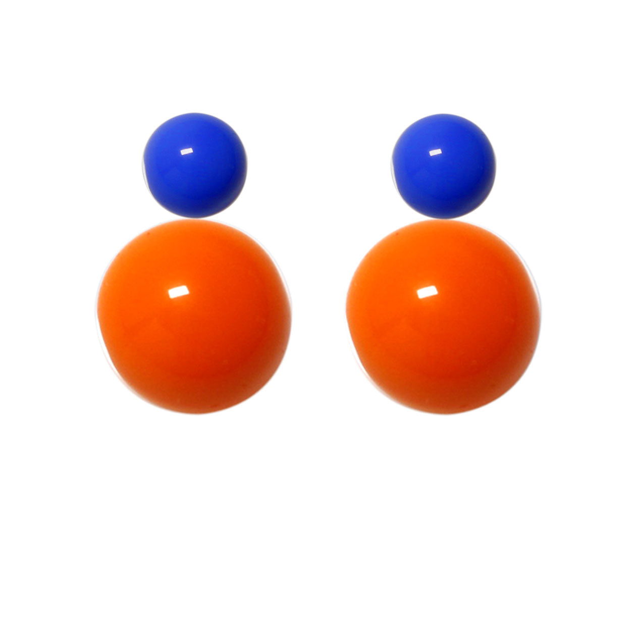Ohrstecker-königsblau-orange BaBa jewellery for happiness