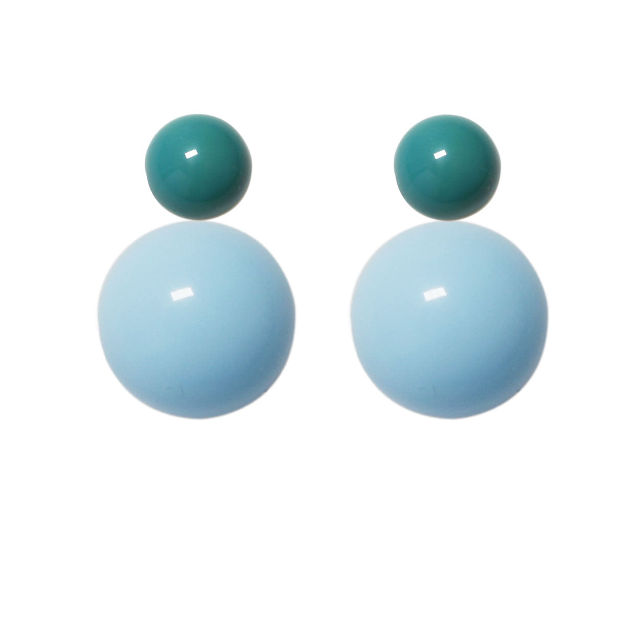 Ohrstecker-petrolgrün-hellblau BaBa jewellery