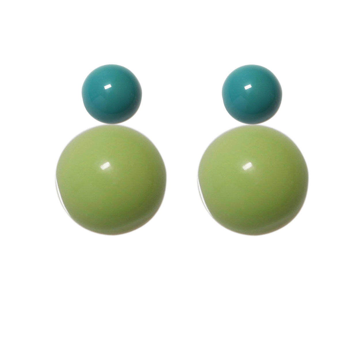Ohrstecker-petrolgrün-hellgrün BaBa jewellery