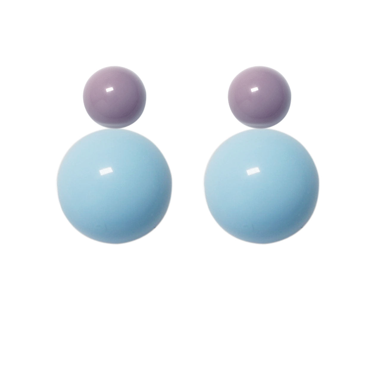 Ohrstecker-violett-hellblau BaBa jewellery