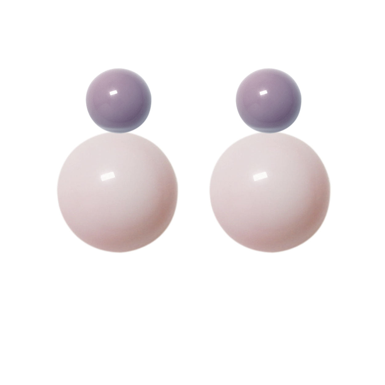 Ohrstecker-violett-hellrosa BaBa jewellery