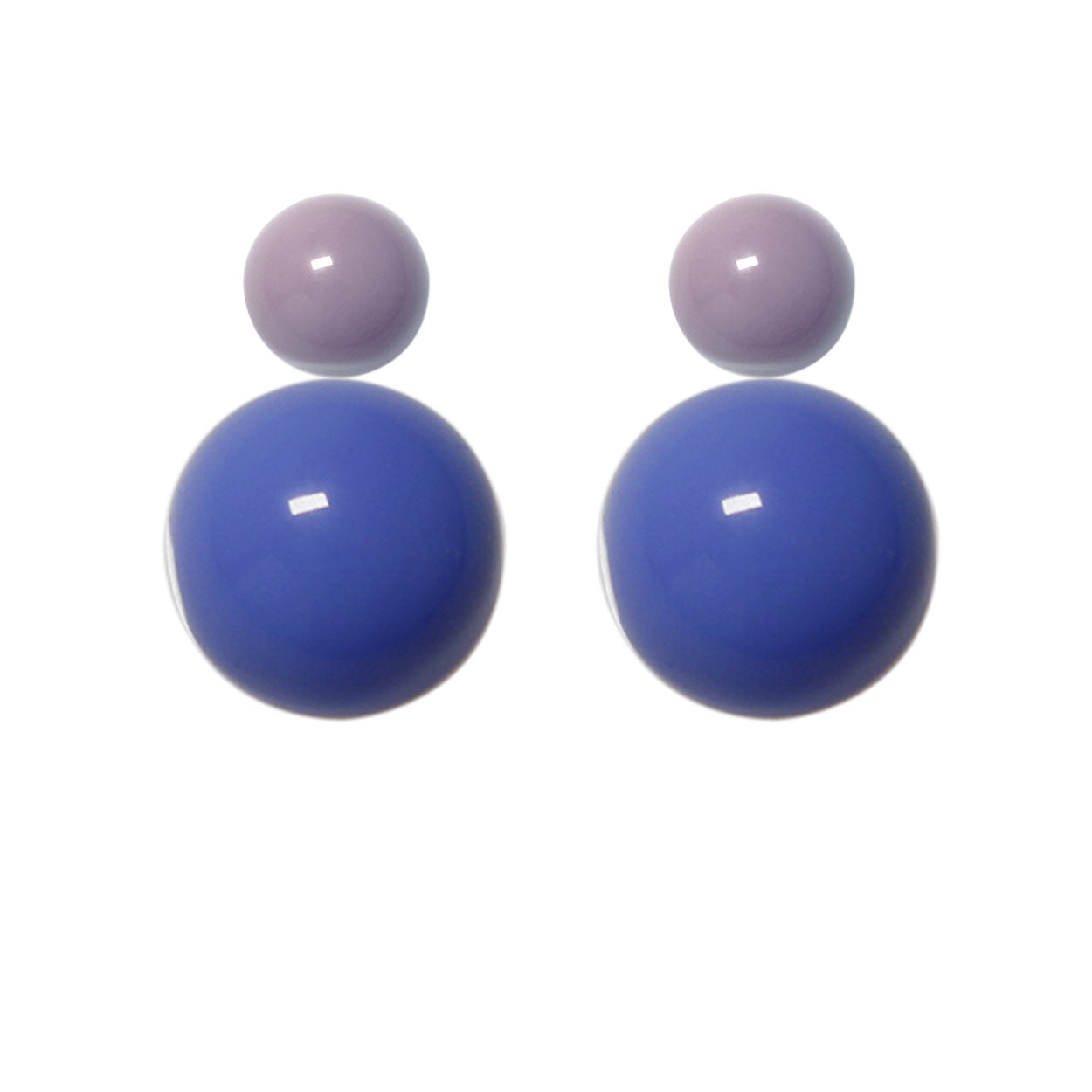 Ohrstecker-violett-kornblumenblau BaBa jewellery