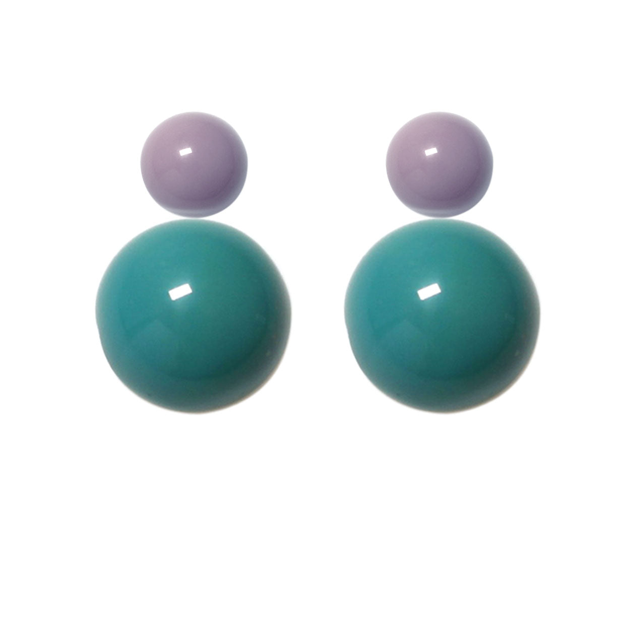 Ohrstecker-violett-petrol BaBa jewellery