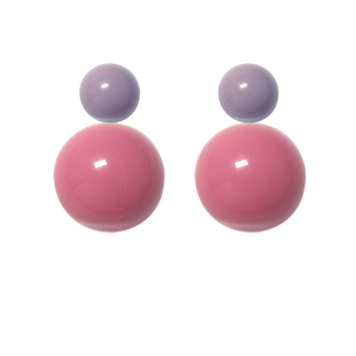 Ohrstecker-violett-rosa Baba jewellery for happiness