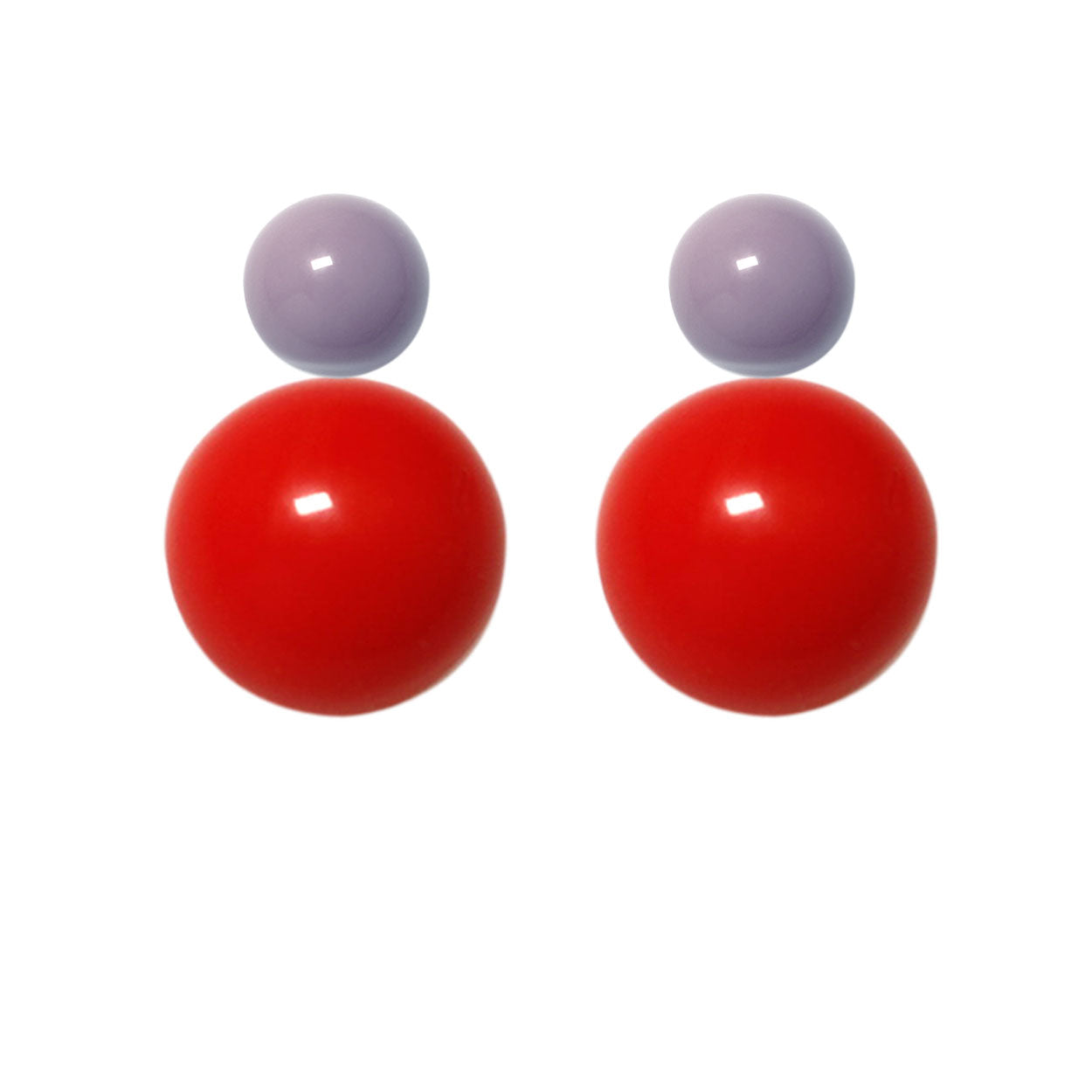 Ohrstecker-violett-rot BaBa jewellery for happiness