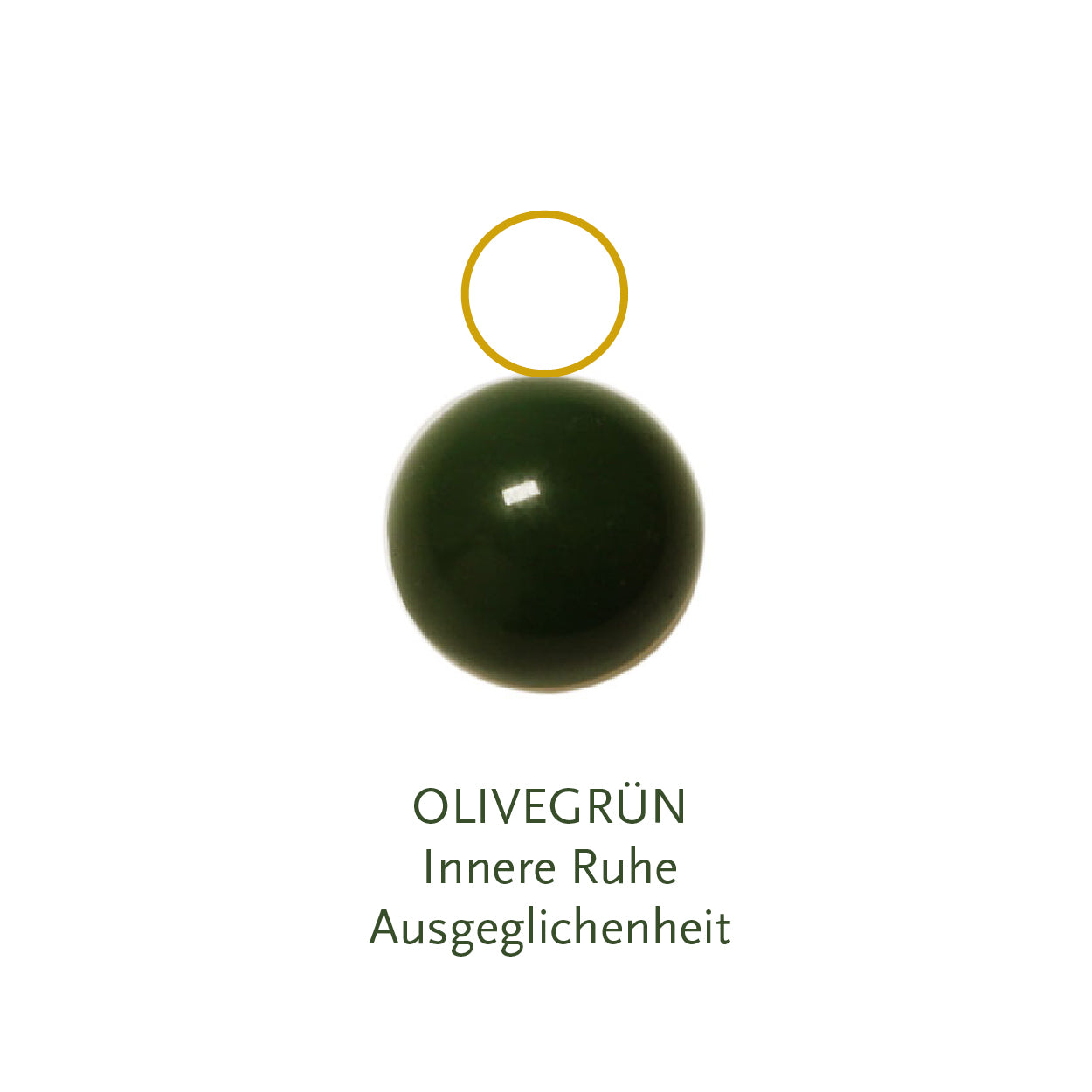 Glaskugel olivegrün 6mm BaBa jewellery