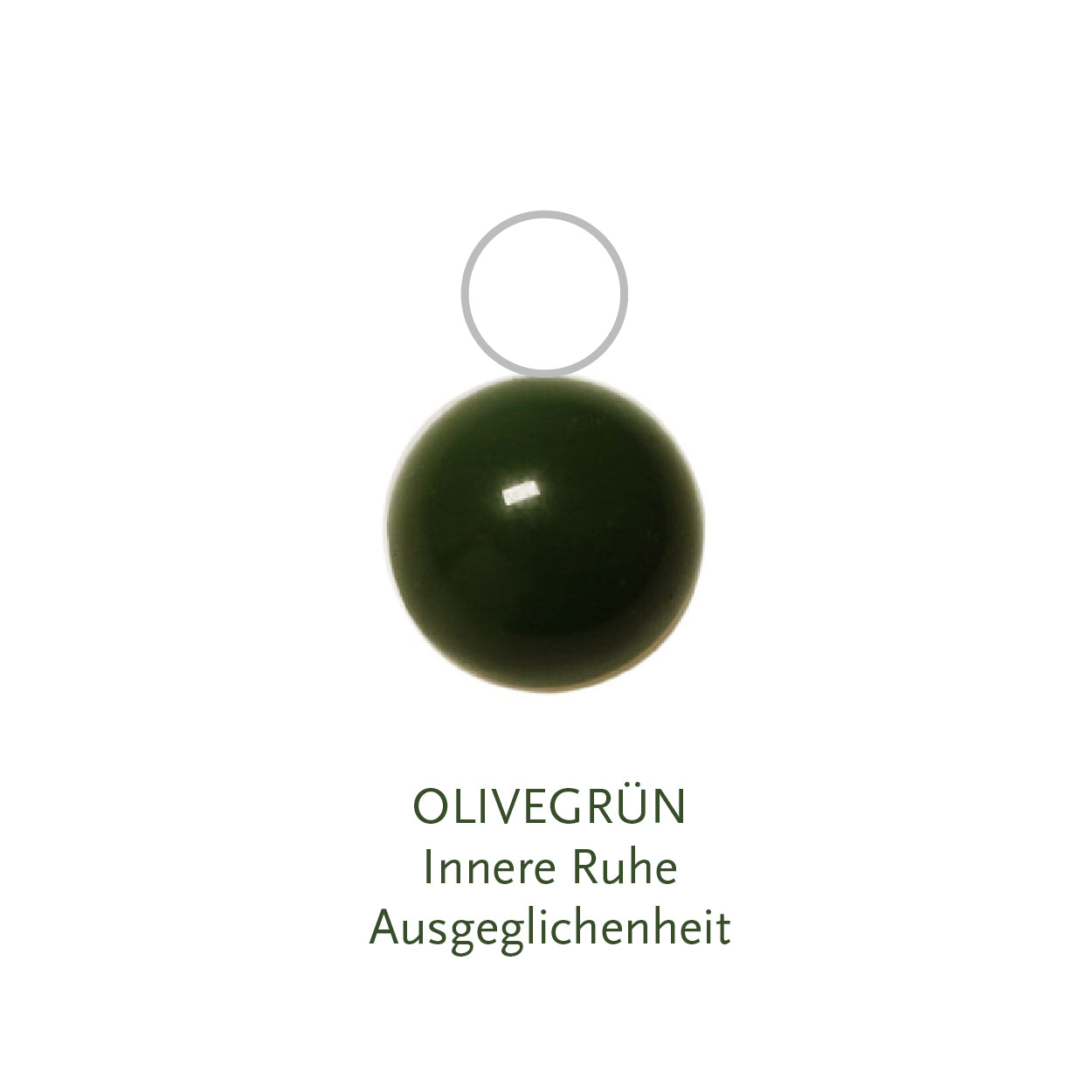 Glaskugel olivegrün 6mm BaBa jewellery