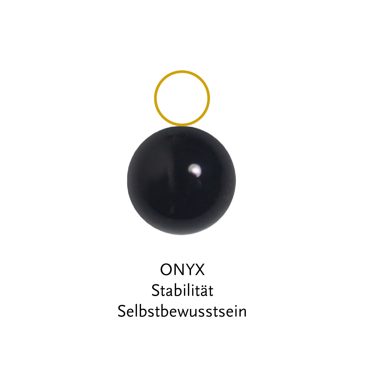 Edelstein Kugelanhänger Onyx 6mm BaBa jewellery