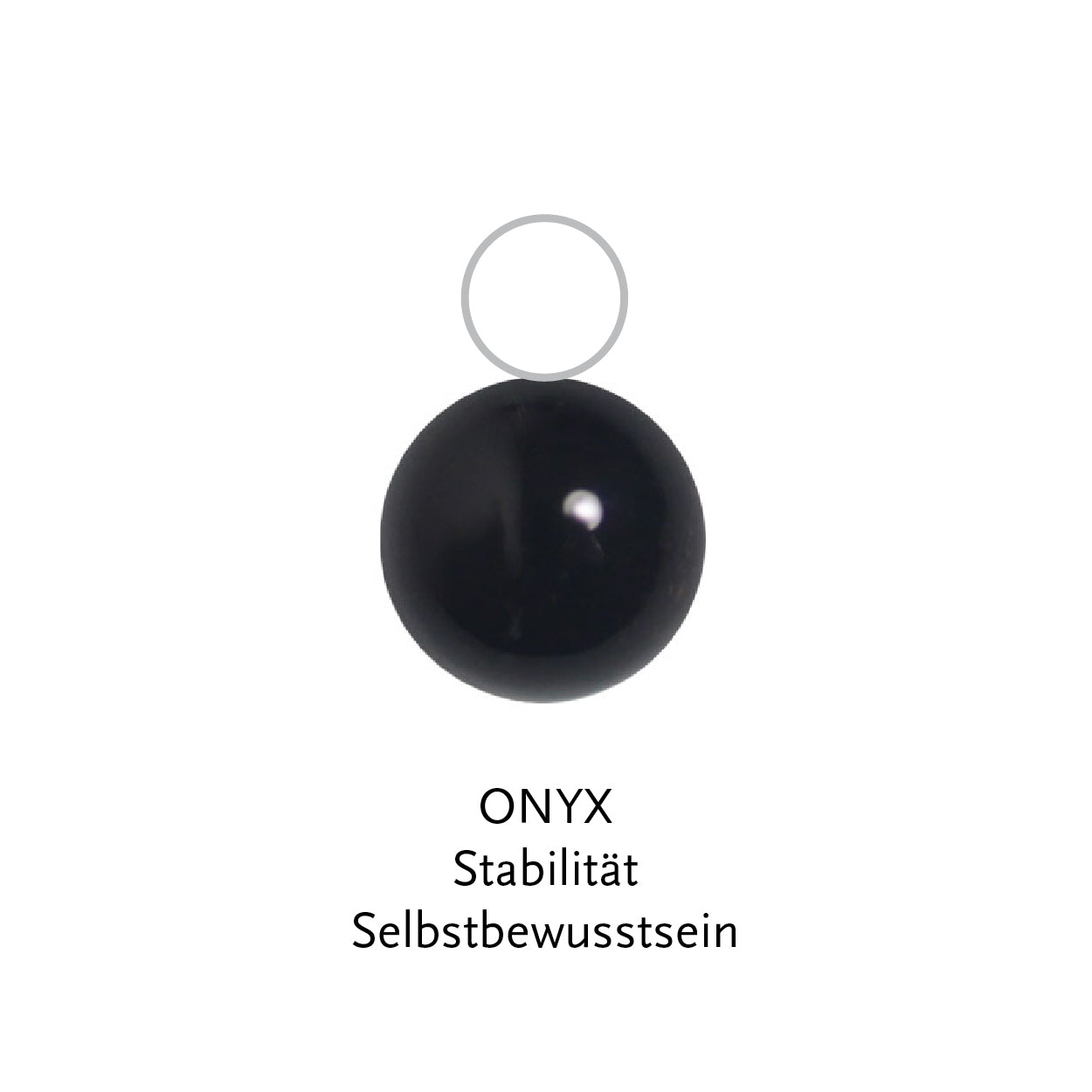 Edelstein Kugelanhänger Onyx 6mm BaBa jewellery