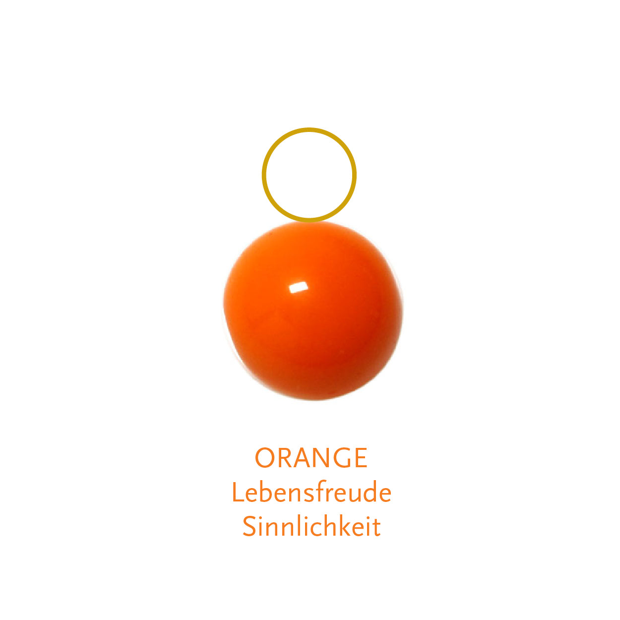 Glaskugel orange 6mm BaBa jewellery