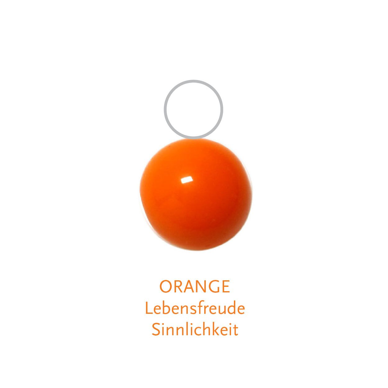 Glaskugel orange 6mm BaBa jewellery
