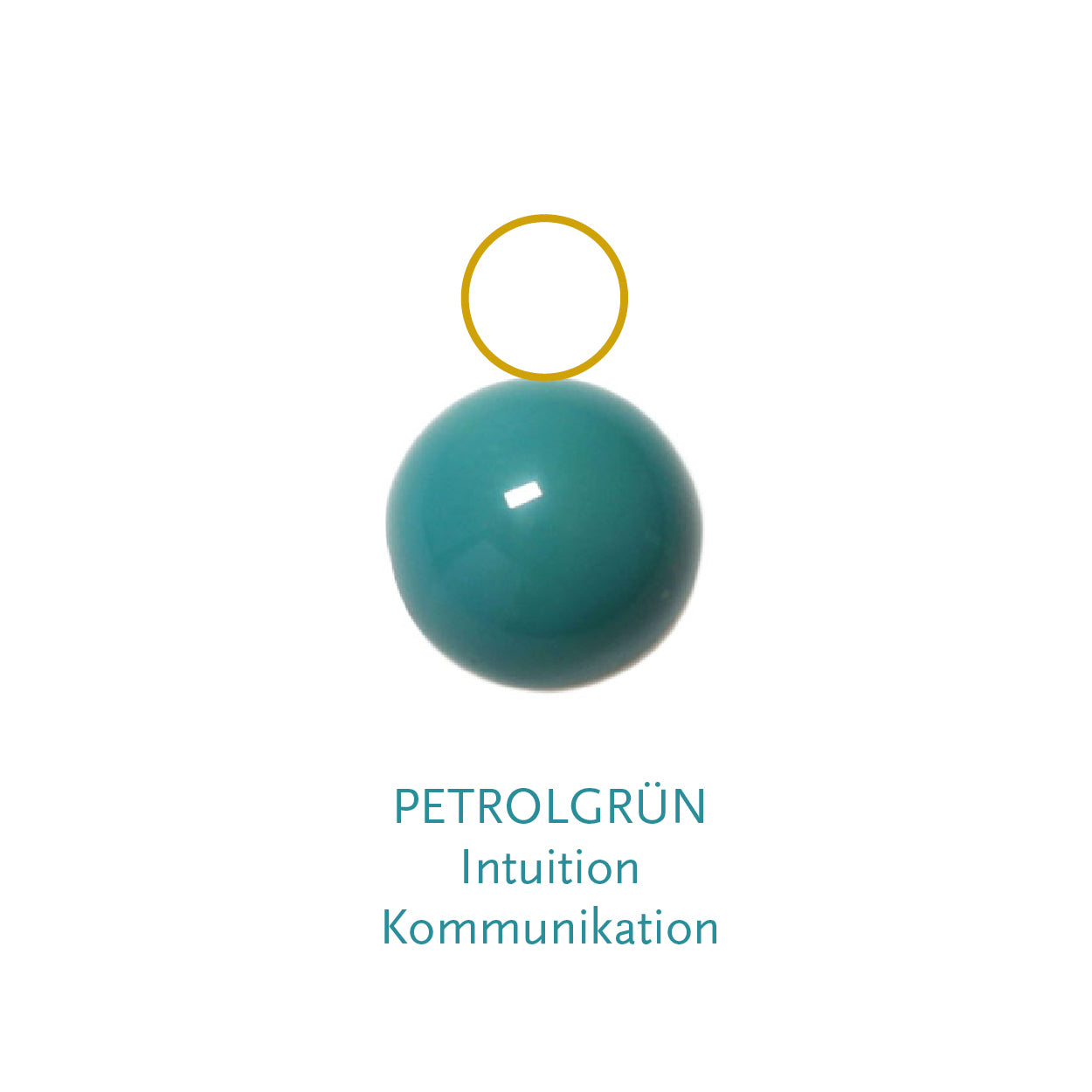 Glaskugel petrolgrün 6mm BaBa jewellery