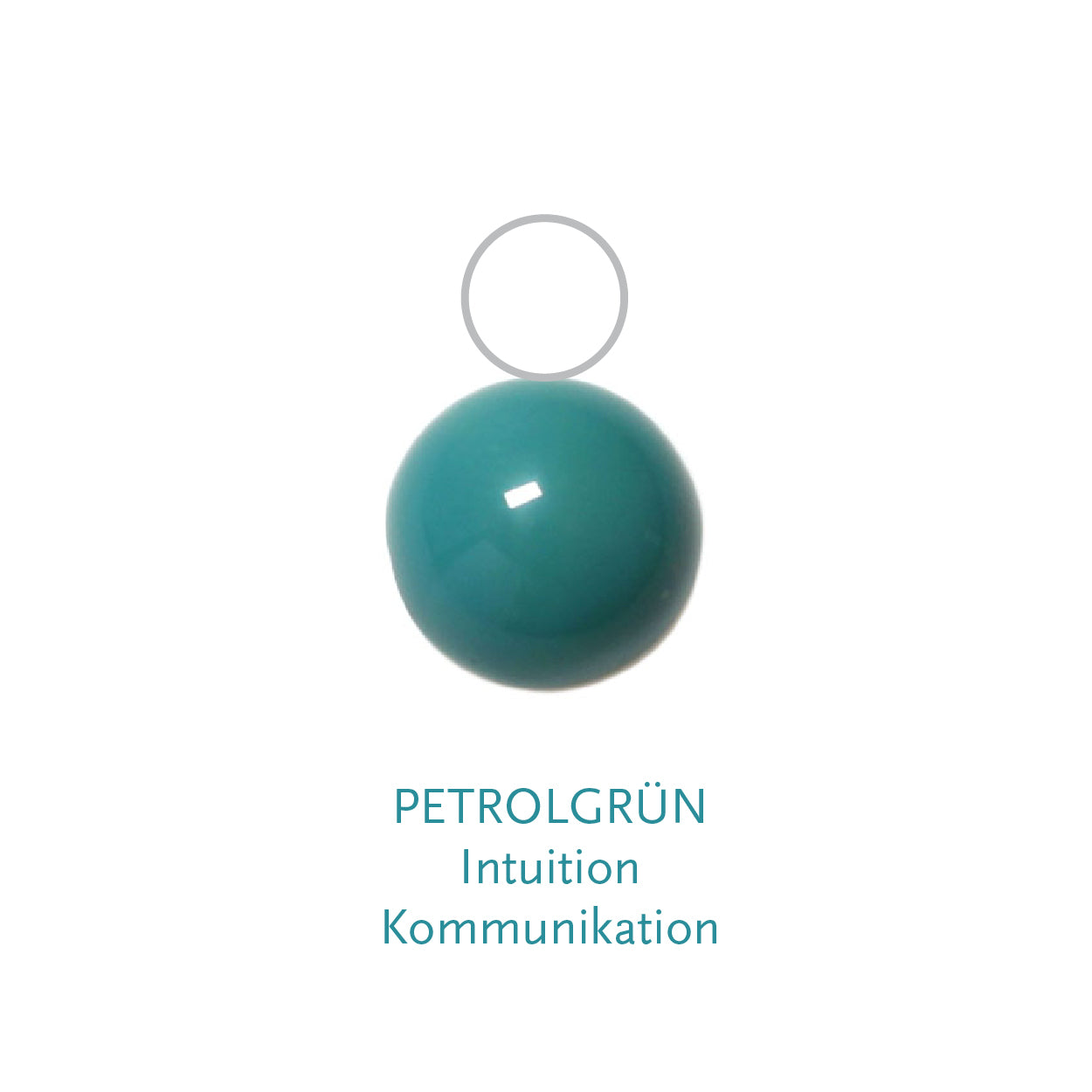 Glaskugel petrolgrün 6mm BaBa jewellery