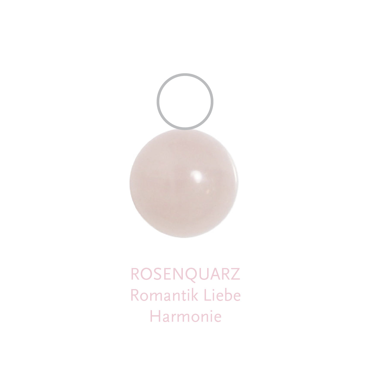 Edelstein Kugelanhänger Rosenquarz 6mm BaBa jewellery