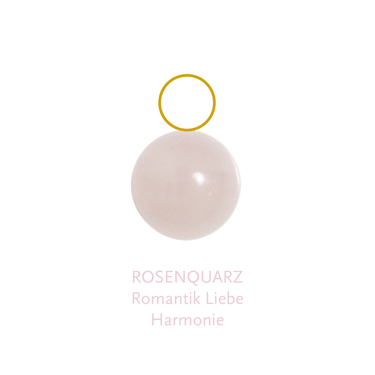 Edelstein Kugelanhänger Rosenquarz 6mm BaBa jewellery