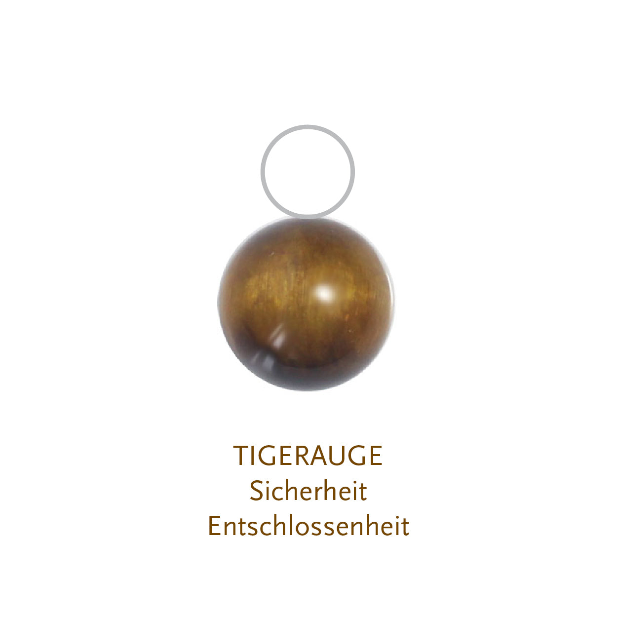 Edelstein Kugelanhänger Tigerauge 6mm BaBa jewellery