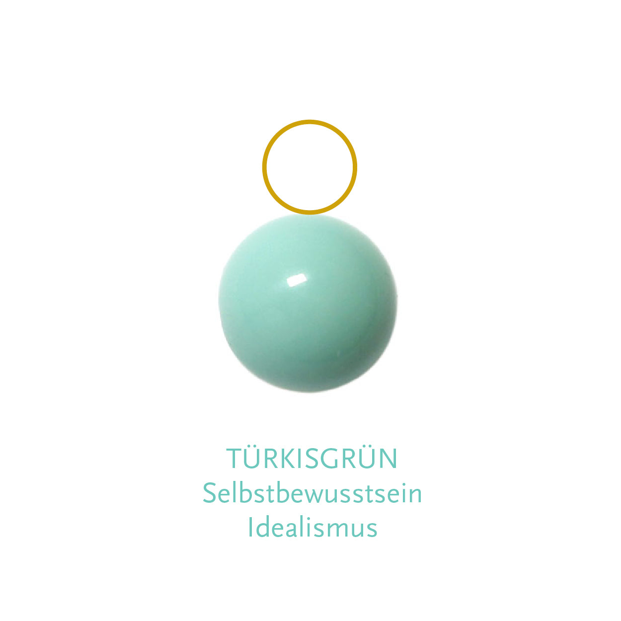 Glaskugel türkisgrün 6mm BaBa jewellery