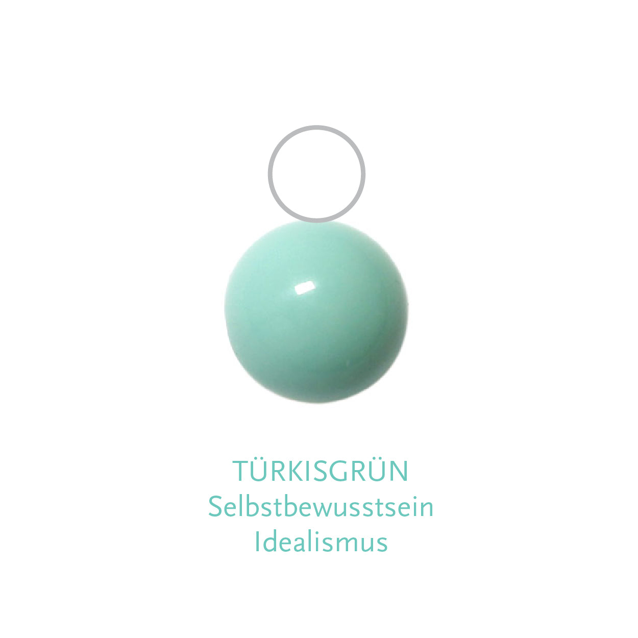 Glaskugel türkisgrün 6mm BaBa jewellery