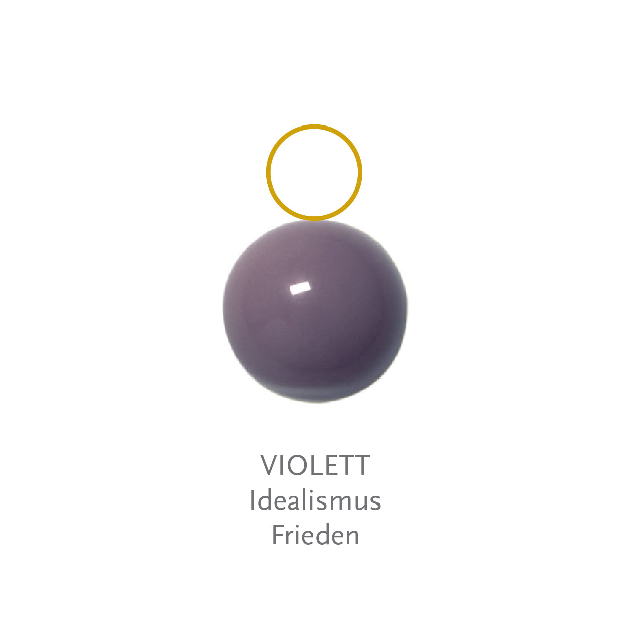 Glaskugel lavendel 6mm goldplattiert