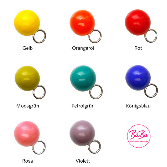 Glaskugel 14mm alle Farben Baba jewellery for happiness