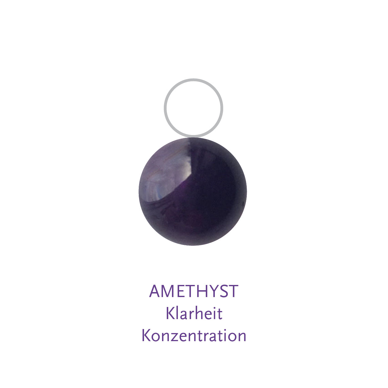 Edelstein Kugelanhänger Amethyst 6mm BaBa jewellery