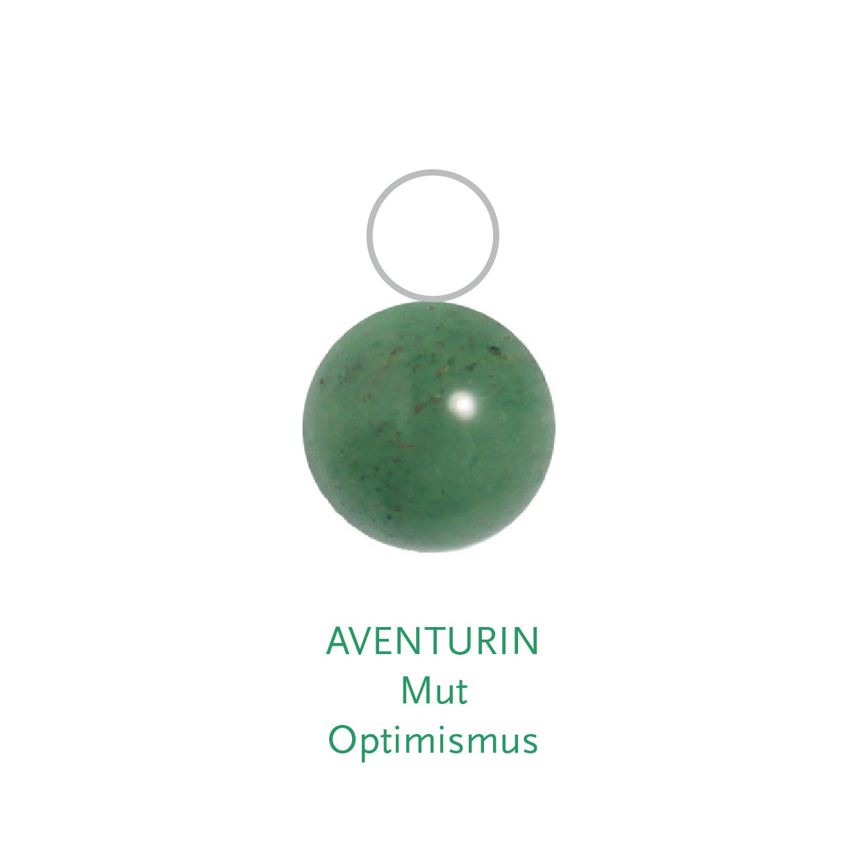 Edelstein Kugelanhänger Aventurin 6mm BaBa jewellery