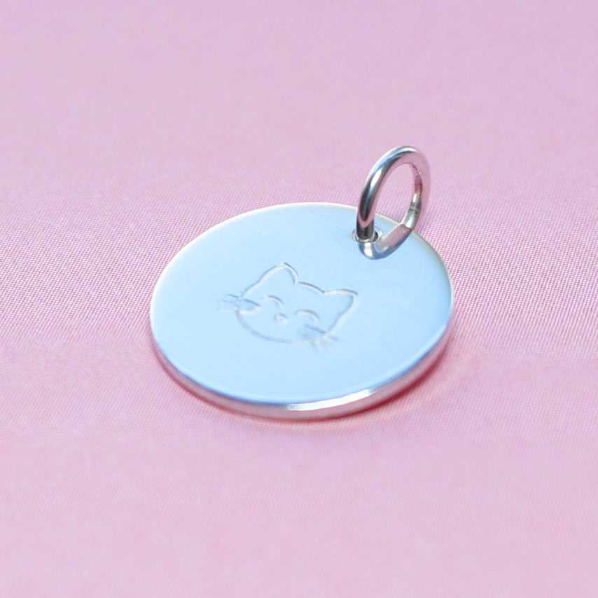 BaBa Cat Anhänger silber 14mm
